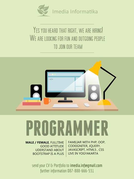 Lowongan Programmer Imedia Informatika