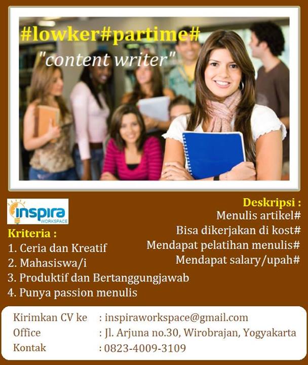 Lowongan Inspira Workspace Juni 2014