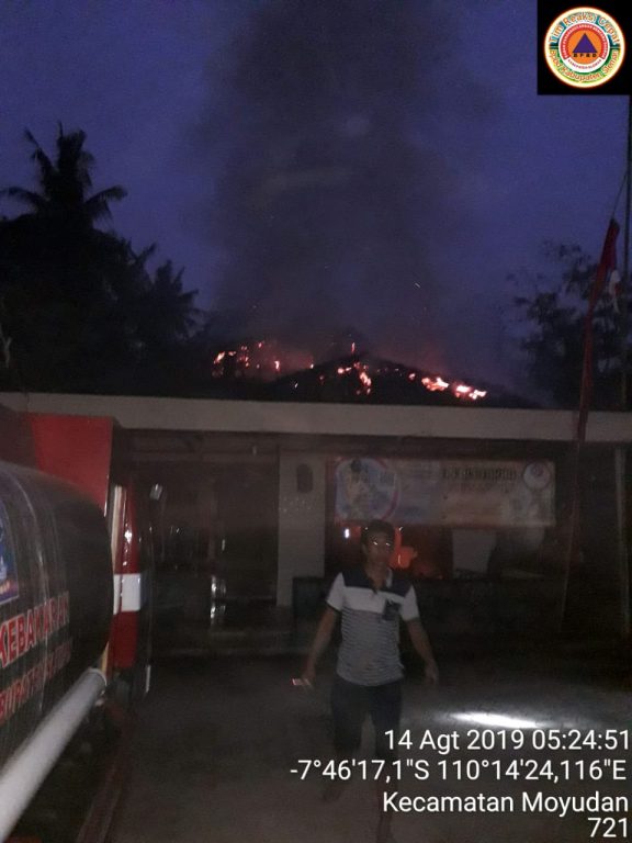 Peristiwa Kebakaran di Tegaldonon Moyudan Sleman