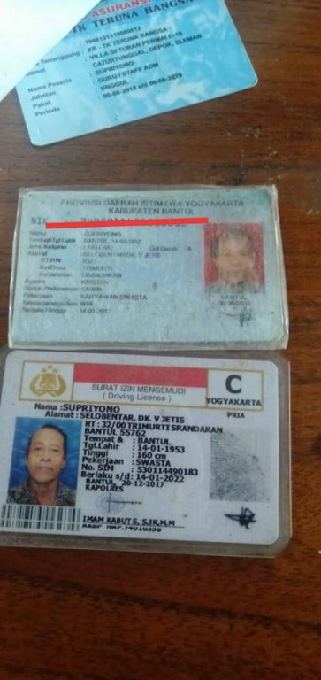 Penemuan Dompet Atas Nama Supriyono