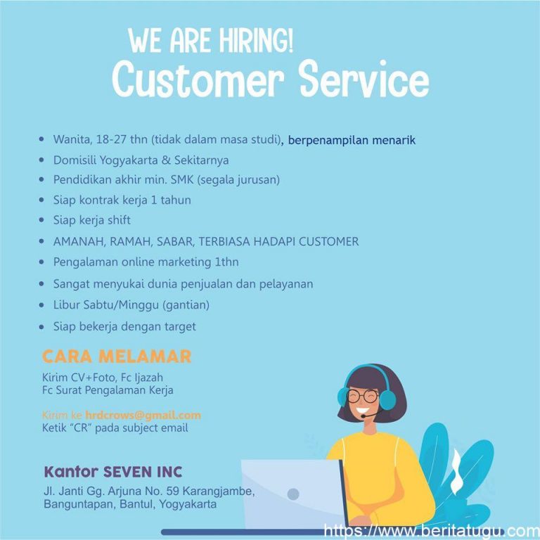 Lowongan Pekerjaan Customer Service di Seven Inc