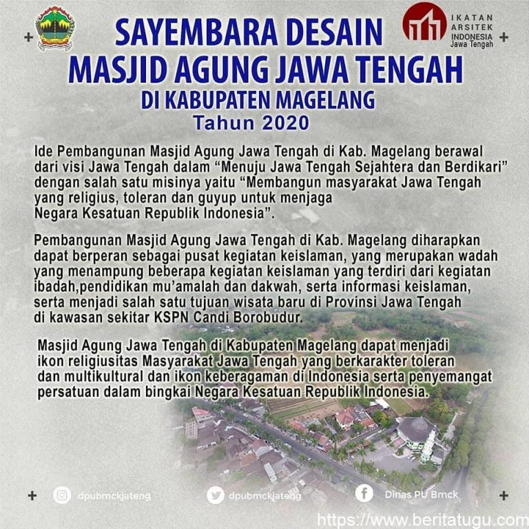 Sayembara Desain  Masjid  Agung  Jawa Tengah Berita Tugu 