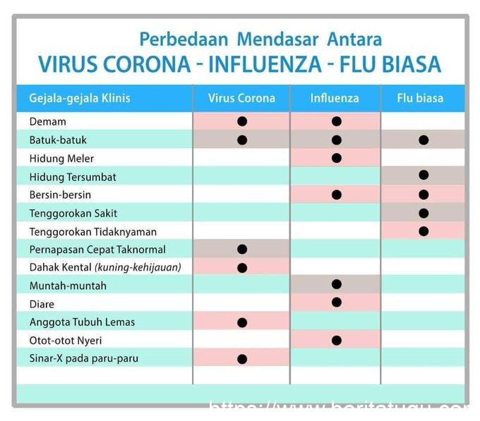 Biasa vs covid demam Perbedaan Flu