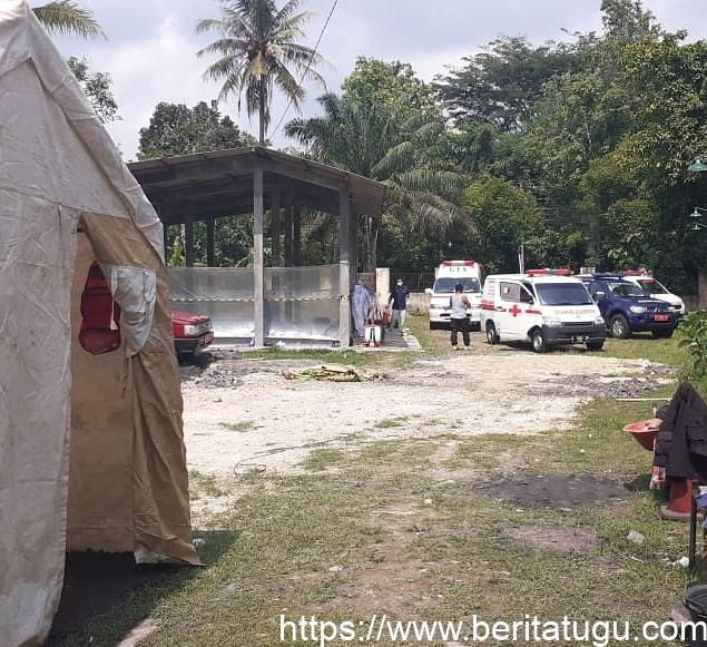 Posko Dekontaminasi Gunungkidul di Area Parkir Markas Tagana GK. Jl Jogja-Wonosari no 170 Ledoksari Kepek Gunung Kidul