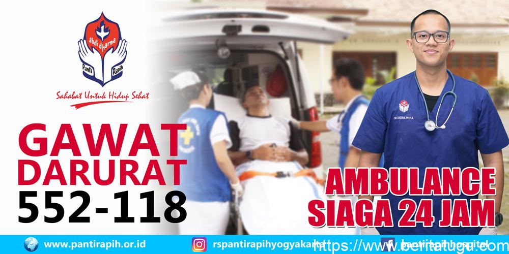 Nomor Telephone Layanan Gawat Darurat dan Ambulans 24 Jam RS Panti Rapih Yogyakarta