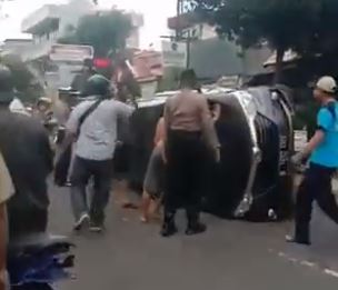 Kecelakaan Lalulintas di Dekat Polres Mergangsan Yogyakarta Pada Hari Kamis, 16 September 2021