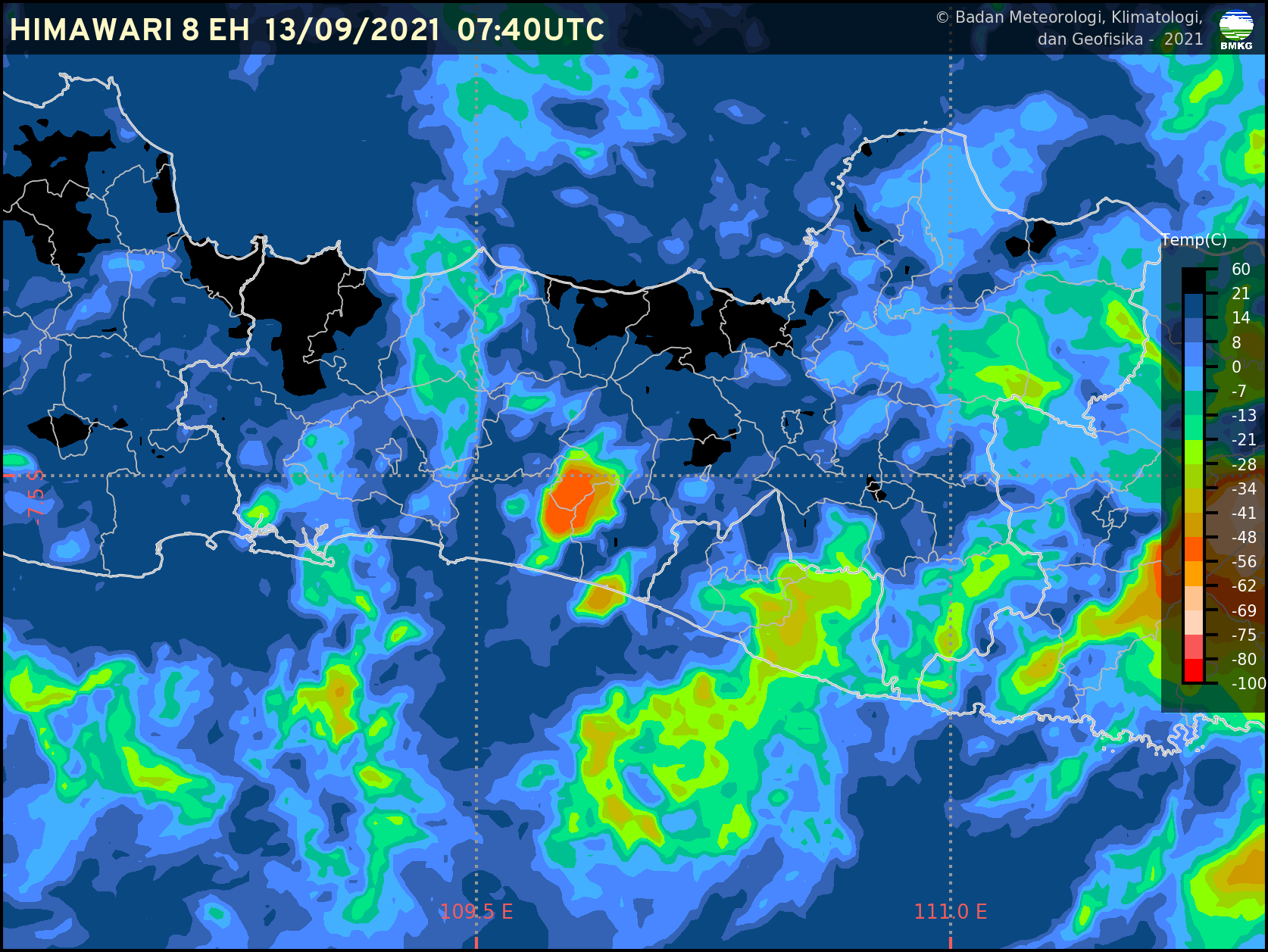BMKG : Update Perkembangan Cuaca Berpotensi Hujan Lebat Pada Sejumlah Daerah di Jawa Tengah