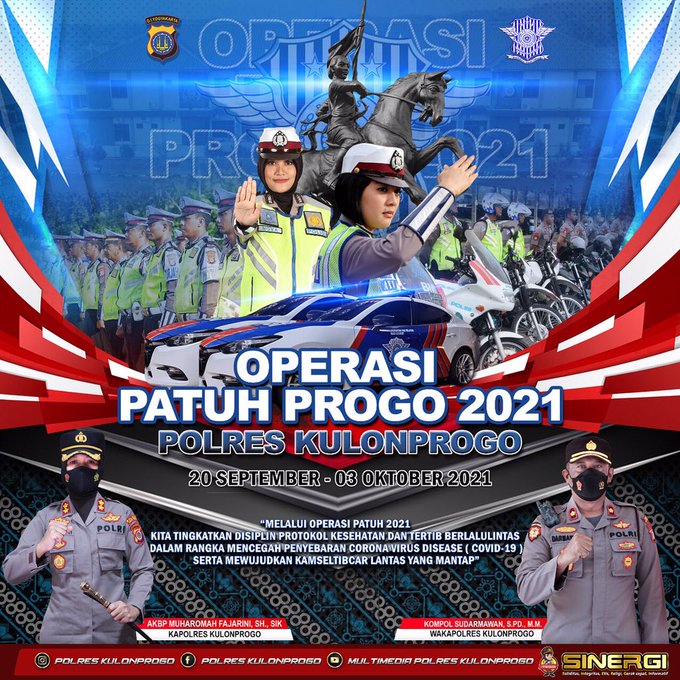 Polres Kulonprogo akan melaksanakan Operasi Patuh Progo 14 Hari Mulai 20 September 2021